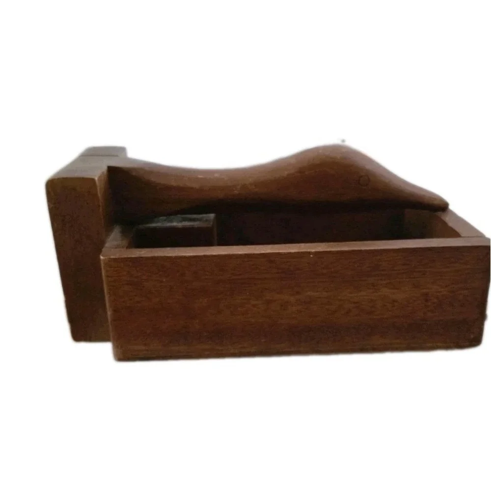 VTG Wood Duck Nutcracker Bowl Storage Box Hand Carve Cottagecore Equestrian Polo